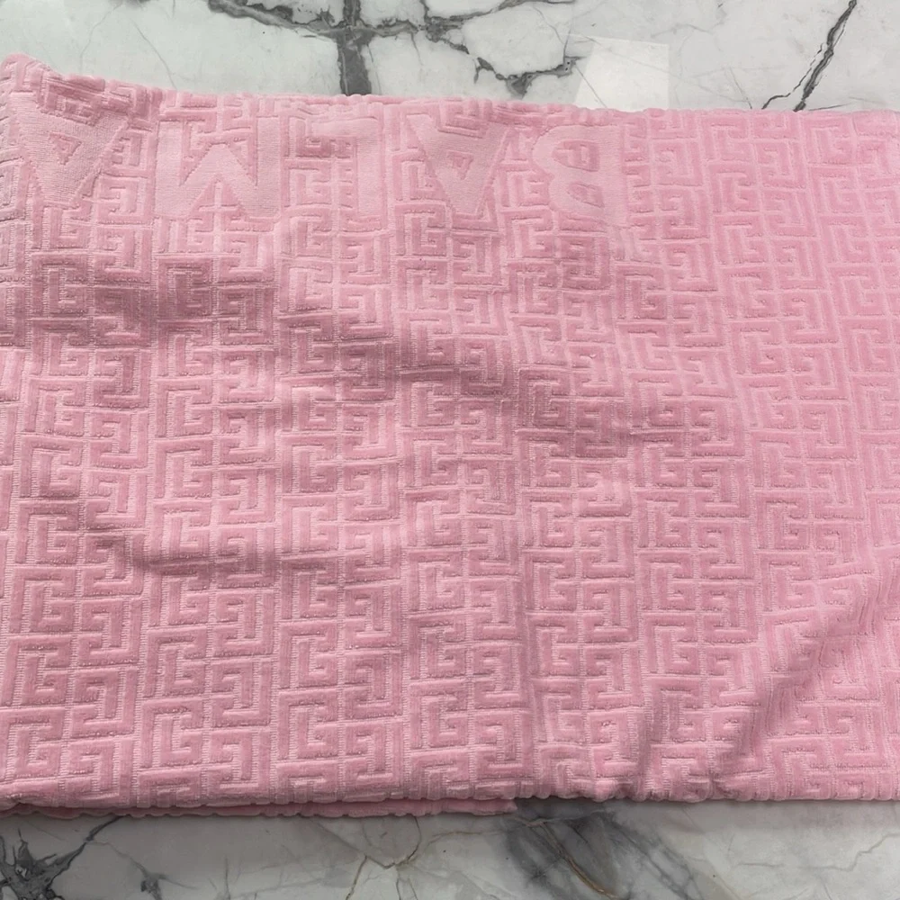 💖Balmain Monogram Jacquard Sponge Beach Towel💖NEW